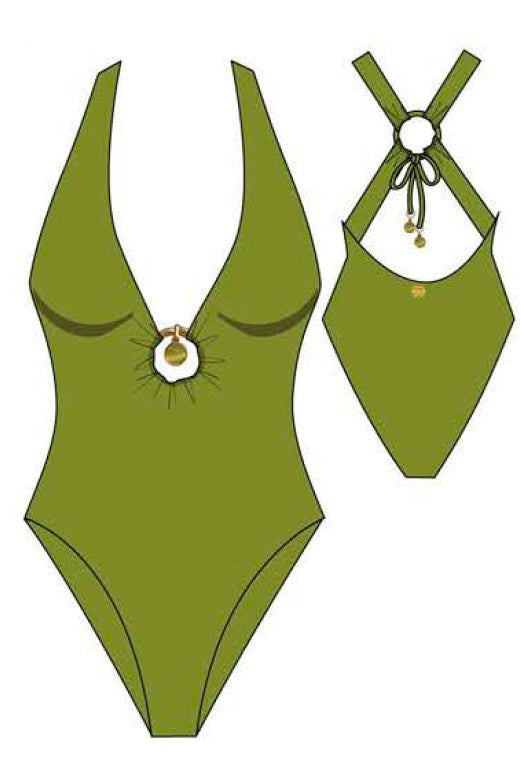 Sunshine 79 Solids V-Plunge One Piece